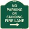 Signmission No Parking or Standing Fire Lane W/ Right Arrow Heavy-Gauge Aluminum Sign, 18" x 18", G-1818-23682 A-DES-G-1818-23682 - alternate 1
